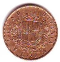 Olaszország 1862 20L Au 6,45g T:2