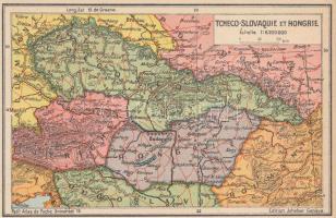 Czechoslovakia and Hungary, map (non PC backside)