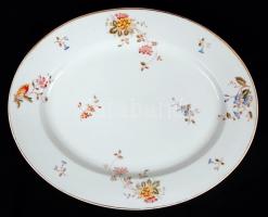 Hüttl Tivadar 7 db lapos tányér és egy húsostál, d:24 cm, 32×21 cm