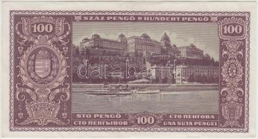 1945. 100P "E 011", vízjeles, "BÜNTETÉS" szóban "N" felett lemezhiba T...