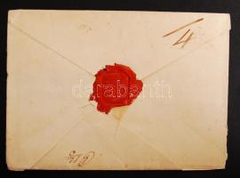 1835 Nagykároly, báró Wesselényi Miklósnak Pozsonyba, az országgyűlésre küldött levélboríték viaszpe...