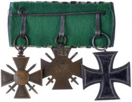 Német/Francia katonai szalagsáv ~1918. Függesztett "I. Világháborús vaskereszt 2. osztálya&quot...