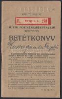 Budapest 1919. Postatakarékpénztári betétkönyv, kiállítva: Morágy p.u.