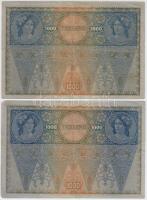 1902. 1000K "Deutschösterreich" felülbélyegzéssel, mindkét oldal német (2x) T:III
Adamo SK...