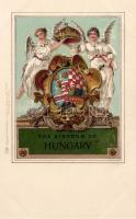 The Kingdom of Hungary, angels, litho (EK)