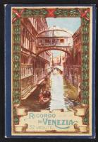 cca 1900 Ricordo di Venezia - 32 fotót tartalmazó könyvecske Velencérő, olasz-francia-angol-német leírással / cca 1900 Ricordo di Venezia - Venezia booklet with 32 pictures, with descriptions in italian-french-english-german