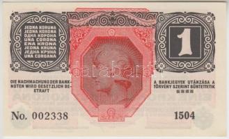 1916. 1K felülbélyegzés nélkül T:I
Adamo K3