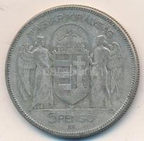 1930. 5P Ag "Horthy-jobbra" T:3 Adamo P8