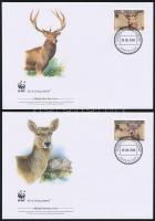 WWF: Deers set on 4 FDC WWF: Szarvasok sor 4 db FDC-n