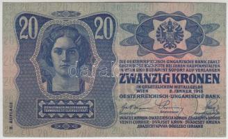 1913. 20K II. kiadás, felülbélyegzés nélkül T:II
Adamo K18