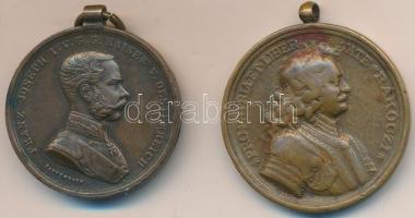 1914. "Ferenc József Bronz Vitézségi Érem "Der Tapferkeit" Br kitüntetés mellszalag n...