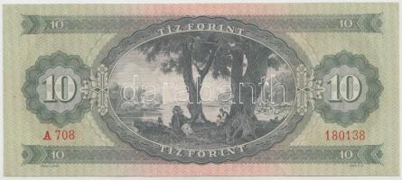 1962. 10Ft fordított hátlapi "01"-es alapnyomattal T:III
Adamo F6/1