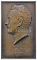 Szentgyörgyi (Schreiner) István (1881-1938) 1937. "Nagyrápolti Szentgyörgyi Albert" egyoldalas szögletes bronz plakett (82x50mm) T:2 Hungary 1937. "Albert Szent-Györgyi" commemorative bronze plaque. Sign: István Szentgyörgyi (82x50mm) C:XF HV 706., HPII: 2700.