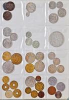 Vegyes külföldi fémpénzgyűjtemény 5 műbőr gyűrűs albumba rendezve, sokféle ország, ezüstpénzekkel és...