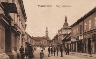 Nagyszombat, Nagy Lajos utca / street, shops