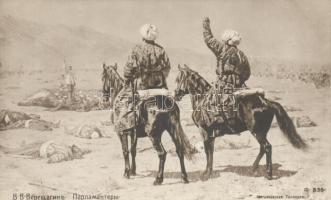 Armistice Turkish troopers s: Vasily Vereshchagin
