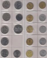 Argentina / Brazília / Vegyes fémpénz gyűjtemény albumba rendezve, közte Brazília 1869. 500R Ag, 188...