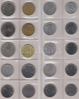 Argentina / Brazília / Vegyes fémpénz gyűjtemény albumba rendezve, közte Brazília 1869. 500R Ag, 188...