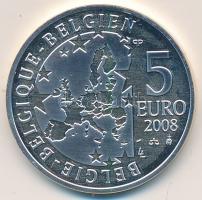 Belgium 2008. 5€ Ag 50 éves a Hupikék törpikék T:PP Belgium 2008. 5 Euro Ag Smurfs - 50th Anniversary C:PP Krause KM#270