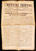 1944 Deutsche Zeitung, Organ der deutschen Volksgruppe in Ungarn, német nyelvű napilap, magyarországi kiadás / 1944 Deutsche Zeitung, German newspaper