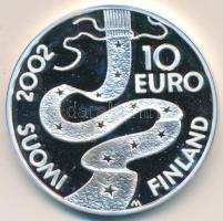 Finnország 2002. 10 Ag "Elias Lönnrot" T:PP Finland 2002. 10 Euro Ag "Elias Lönnrot" C:PP Krause KM#108