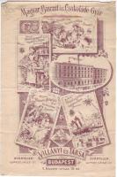 1898 agyar Biscuit és csokoládégyár dekoratív számolócédula