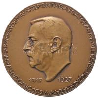 Reményi József (1887-1977) 1927. "Dr. Wenhardt János" bronz emlékérem (60mm) T:2 / 1927. Dr. János Wenhardt Br commemorative medal Sign: József Reményi (60mm) C:XF HP: 4439.