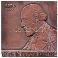 Körmendi Frimm Jenő (1886-1959) 1912. "Vámbéry Ármin" orientalista, egyetemi tanár, a Magyar Tudományos Akadémia tagja bronz plakett (60x60mm) T:2- 1981. Ármin Vámbéry orientalist, professor ,member of the Hungarian Academy of Sciences Br plaque Sign: Jenő Körmendi Frimm (60x60mm) C:VF HP-2317.