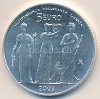 San Marino 2003. 5€ Ag T:BU San Marino 2003. 5 Euro Ag C:BU KM# 452