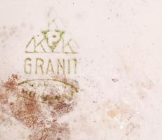 cca 1930 Gránit Zwack kancsó, jelzett, sérült, m: 21 cm