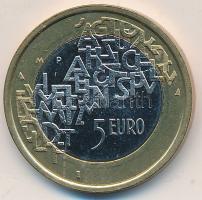 Finnország 2006. 5€ bimetál Cu-Ni, Al-Br Finn EU-elnökség T:PP Finland 2006. 5 Euro bimetallic Cu-Ni, Al-Br Finland Presidency of European Union C:PP Krause KM#131