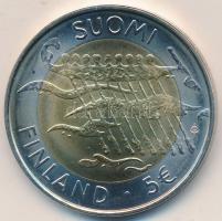 Finnország 2007. 5€ bimetál Al-Br, Cu-Ni "Finnország függetlenségének 90. évfordulója" T:BU Finland 2007. 5 Euro bimetallic Al-Br, Cu-Ni "90th Anniversary of Finland's Independence" C:BU Krause KM#146