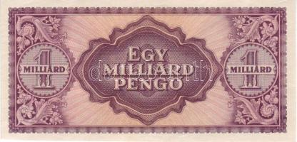 1946. 1000.000.000P sor- és sorozatszám nélkül, kisebb gyári papírráncokkal! T:I