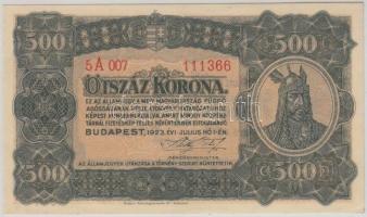 1923. 500K "Magyar Pénzjegynyomda Rt. Budapest" T:I-
Adamo K34