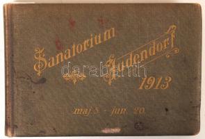 1913 Jelzett album 24 képeslappal, kissé kopottas állapotban