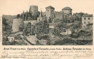 Fiume, Trsat Grad, Castello di Tersatto; Verlag Giuseppe Chesani / castle