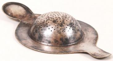 Hacker teaszűrő, alpakka, jelzett, 9,5x17 cm