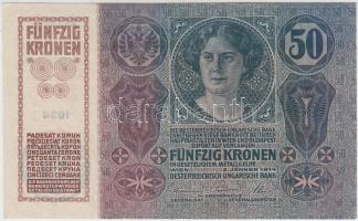 1914. 50K felülbélyegzés nélkül T:I- (apró tűlyuk)
Adamo K24