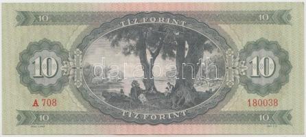 1962. 10Ft fordított hátlapi "01"-es alapnyomattal T:II
Adamo F6/1