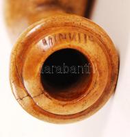 Minkus márkájú réz betétes tajtékpipa, jelzett, jó állapotban, m:5 cm, h:7 cm /Antique meerschaum wi...