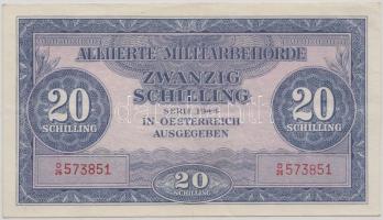 Ausztria/nemzetközi megszállás 1944. 20Sch T:III
Austria/allied occupation 1944. 20 Schilling C:F
Kr...
