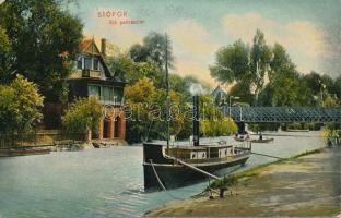 Siófok, Sió a Somogy gőzössel; kiadja Weisz Lipót