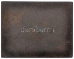 Belgium 1913. "Élettan" négyszögletes bronz plakett. Szign.: Marcel Wolfers (52x65mm) T:2-...