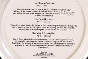 2 db Villeroy & Boch falitányér, Gérard Laplau kortárs naiv festő képeivel, d: 23 cm