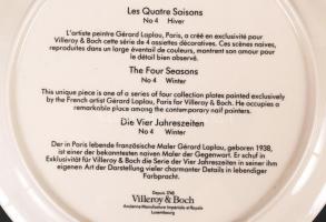 2 db Villeroy & Boch falitányér, Gérard Laplau kortárs naiv festő képeivel, d: 23 cm