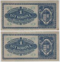 1920. 1K (3x) sorszámkövető T:I-,II (hajtatlanok)