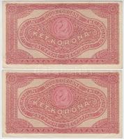 1920. 2K "2ab" (2x) sorszámkövető T:I-,II (hajtatlanok)