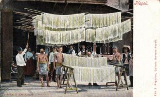 Naples, Napoli; Macaroni factory (EK)