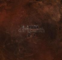 Gazdagon díszített hiányos mokkás készlet, jelzett (M.Jarra), fém, kopott