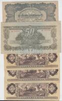 1944. 1P + 20P + 50P + 100P (3x) "A Vörös Hadsereg Parancsnoksága" + 1984. 100Ft  1989. 50...
